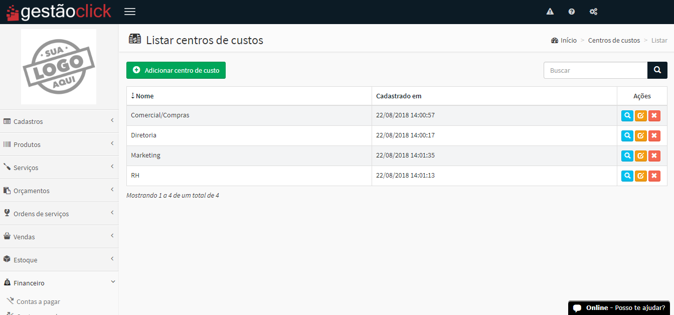 controle de custos